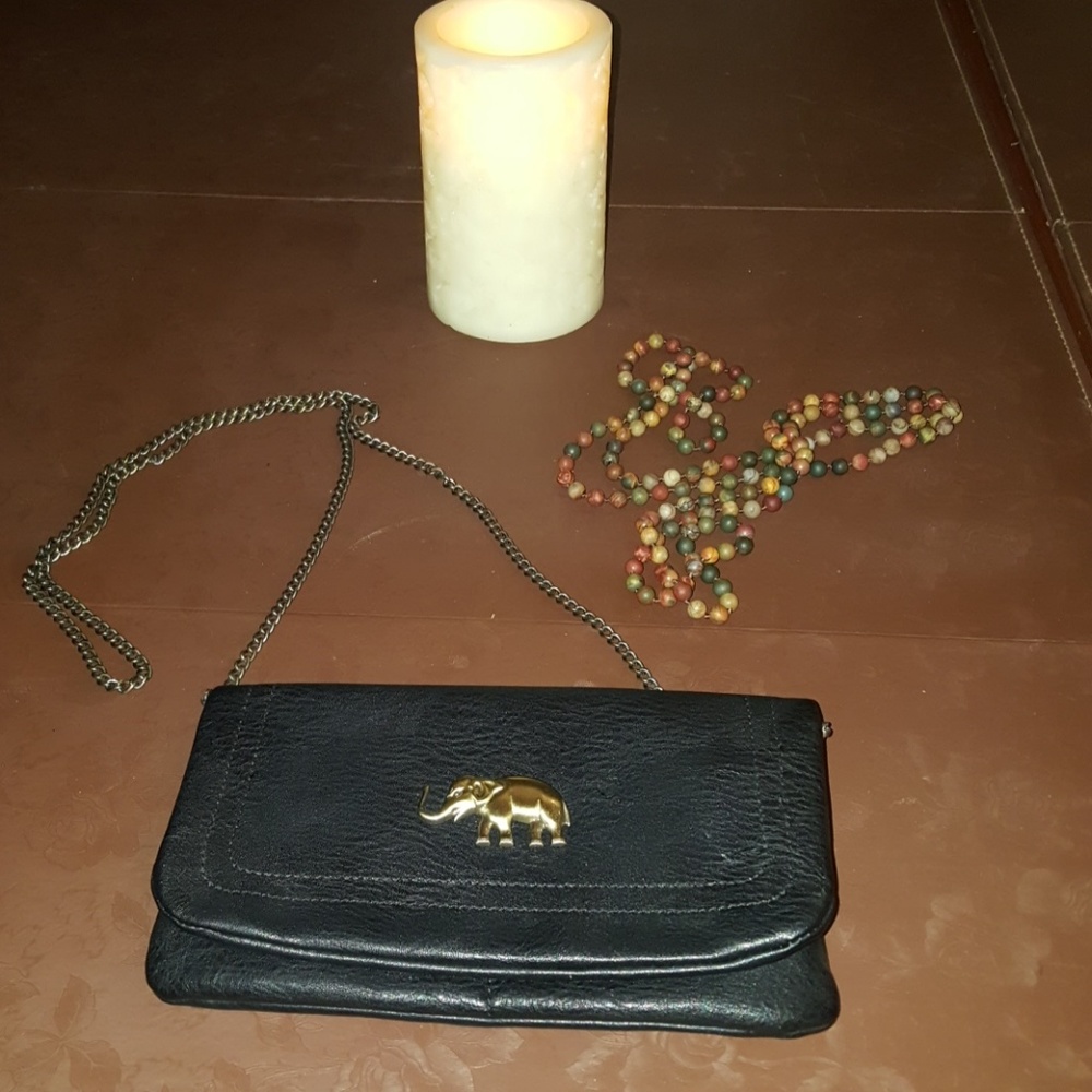 Black elephant purse